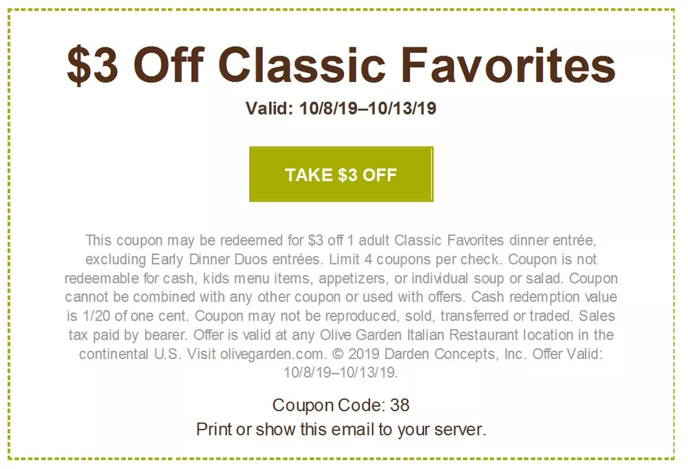 How To Find Olive Garden Online Coupon Codes